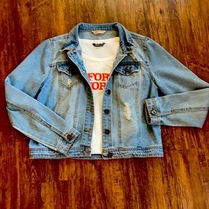 Light wash denim jacket